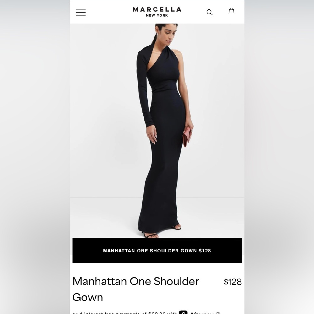 Elegant Black One-Shoulder Dress